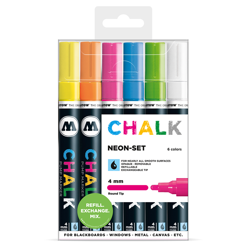 Chalk Marker Neon-Set (4 mm)