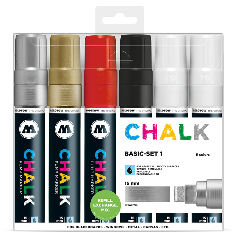 Chalk Marker Basic-Set 1 (15 mm)